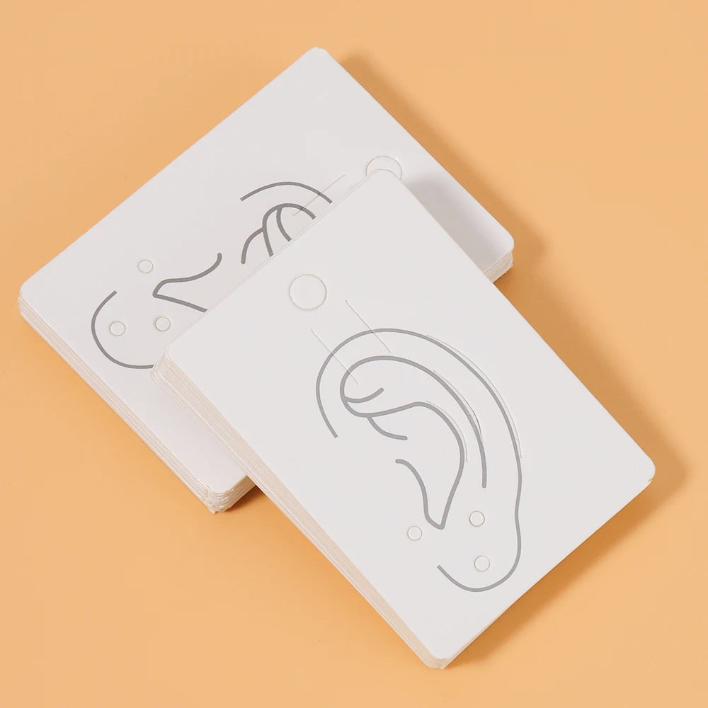 50pcs Earrings Jewelry Display Cards Kraft Paper Packing Tag for diy Jewelry Ear Bone Clip Nails Holder Hanging Retail Price Tag