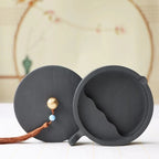 Natural Raw Stone Fish-shaped Ink Slab Multifunctional She Ink Stone Exquisite Traditional Portable Inkstones Beginners Students