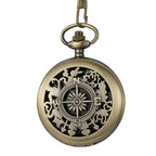 Multifunctional Pocket Watch Flip Open Survival Compass for Men Retro Hollow Out Pocket Watch Compass With Clasp Chain