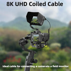 8K UHD Cable High Speed HDMI-compatible Mini/Micro HDMI-compatible Coiled Cord for HDTV Laptop PC PS4 Camera DV Monitor Display
