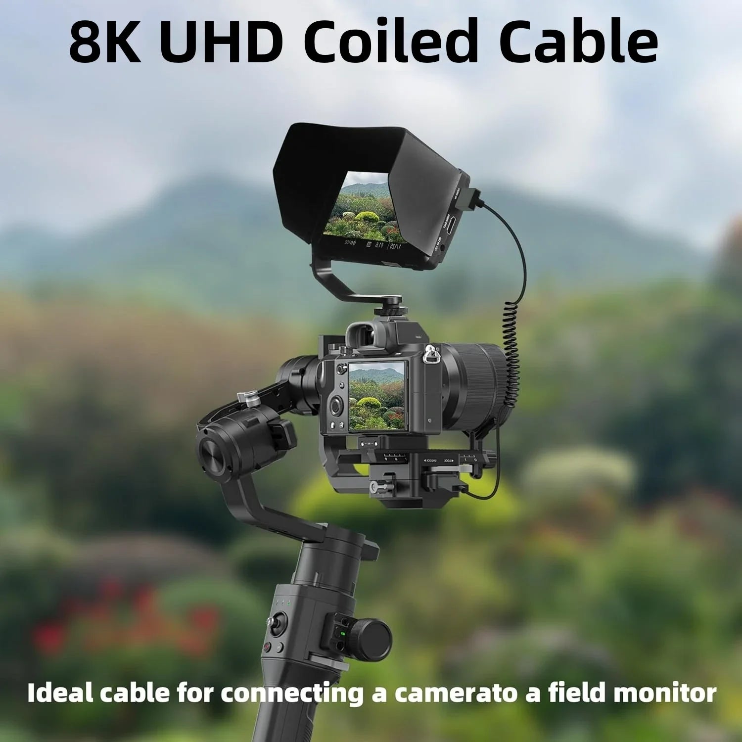 8K UHD Cable High Speed HDMI-compatible Mini/Micro HDMI-compatible Coiled Cord for HDTV Laptop PC PS4 Camera DV Monitor Display