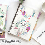 Journal GO 5pcs  PVC Index Divider Only for Loose Leaf A5 A6 Spiral Binder Diary Notebook Index Loose Leaf Notepads