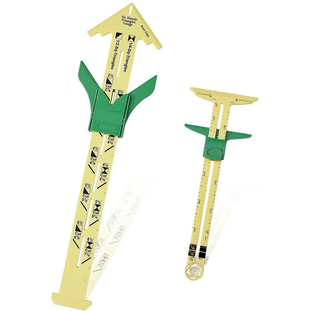 5-in-1 Sliding Gauge Measuring Tool Multifunctional Plastic Drawing Ruler Household Tailor's Patchwork Ruler Sewing Accessories