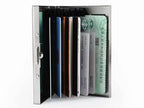 Stainless Steel RFID Anti-Theft Card Holder, Ultra Thin Anti-Demagnetization Metal Wallet, Portable Credit Purse for Men Women