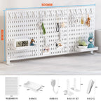 Neat Plastic Pegboard  Desk Organizer with Multiple Accessories for Home Office, Craft Room and Garage Display