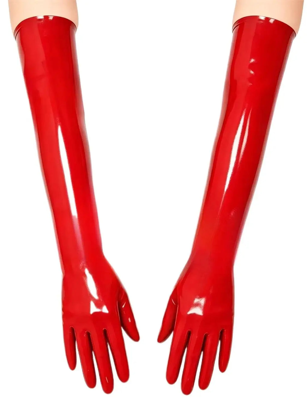 Transparent Tone Latex Short Gloves Stretchy Natural Rubber Full Finger Gloves