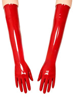 Transparent Tone Latex Short Gloves Stretchy Natural Rubber Full Finger Gloves