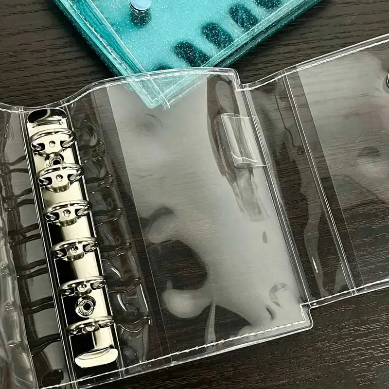 The New High-value Transparent A7 Three-fold Hand Ledger Loose-leaf Detachable Student Portable Note-taking Diary Hand Ledger