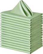 50pcs Satin Napkin 43cm*43cm Serving Table Decor Dinner Towel for Wedding Party Home Hotel Christmas Decor Table Napkins Green