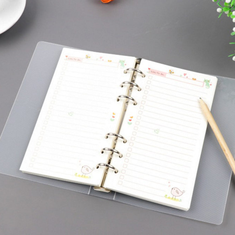 Creative transparent twill pp binder shell a6 a5 six-hole b5 nine-hole folder