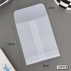 10PCS Semi-transparent Sulfuric Acid Paper Envelopes For DIY Postcard Card Storage Bag Wedding Invitation Gift Packing Bag