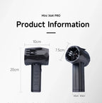 X64 Pro Car Violent Blower Powerful Electric Air Blower Brushless Motor Thrust Electric Air Duster for Car Dry 1.5kg/s 350km/h