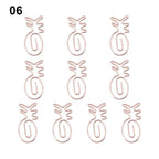 50/20pcs Love Diamond Crown Envelope Stationery Photo Tickets Office Supplies Metal Book Paper Clip Paperclips Mini Binder Clips