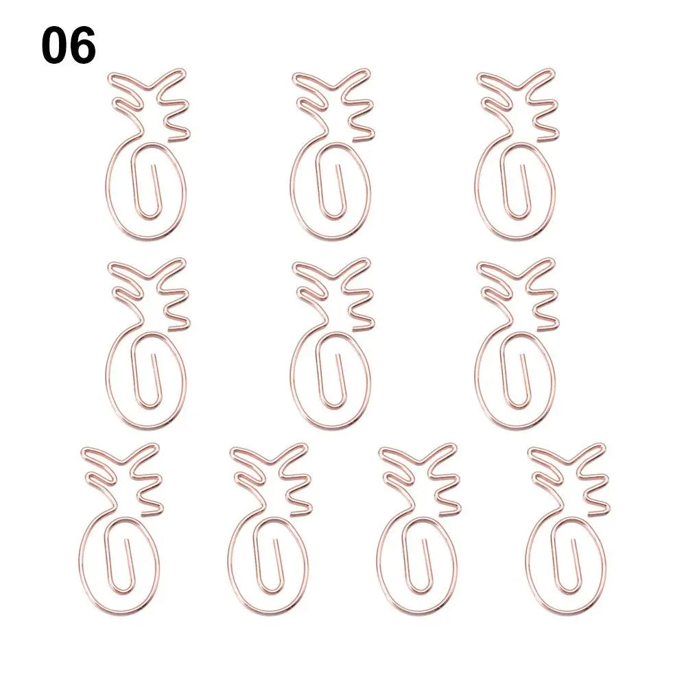 50/20pcs Love Diamond Crown Envelope Stationery Photo Tickets Office Supplies Metal Book Paper Clip Paperclips Mini Binder Clips
