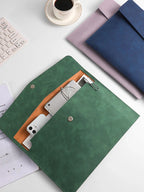 1pcs Leather A4/A5 File Bag Waterproof Wear-resistant Ultra-large Capacity Folder Business Office School File Storage Supplies