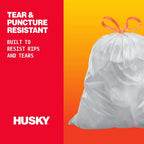 13 Gallon Tall Kitchen Drawstring Bags, 120 Bags, Strong Trash Bags for Wastebasket, Heavy Duty Garbage Bags for Home, Office, Kitchen Can Liners