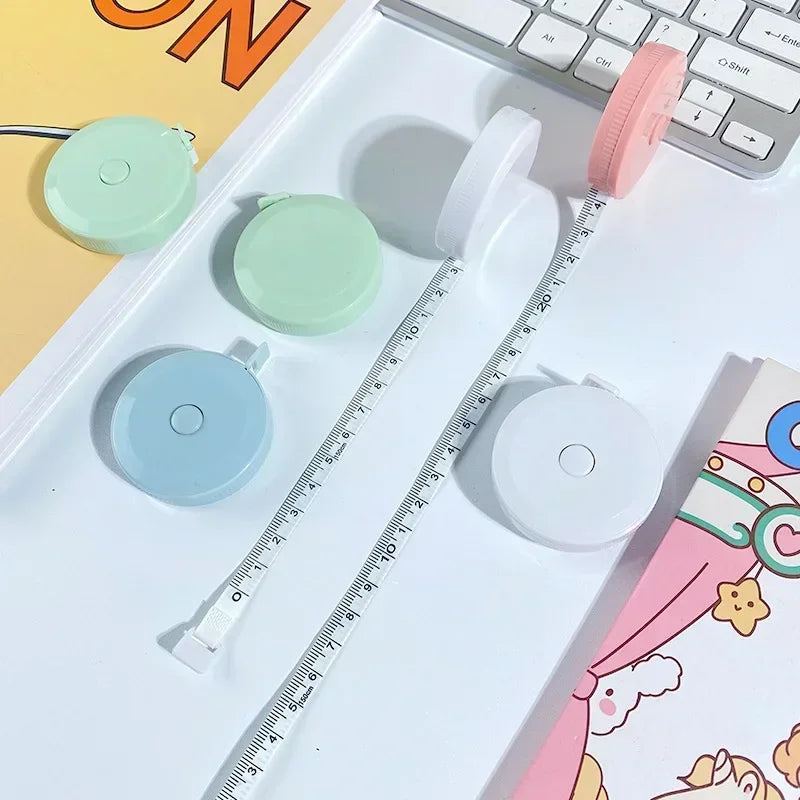2M soft leather measuring ruler, portable telescopic self-locking tape measure, soft ruler scale body seam flexible tailor ruler