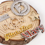 Custom Logo 3D Metal Letters Zinc Alloy Name Tag for Handbag Clothing Metal Labels Sew-On