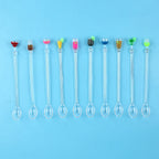 Clear Acrylic Cocktail Stirrers, Drink Mixing Spoon Sticks, Bar Coffee Stirring Rods for Home, Cafe, Restaurant & Party Use