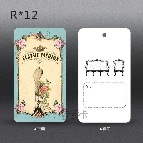 250pcs/lot Clothing Printing Hang Tags Price Tag in Stock Labels for Clothes Personalizar Etiquetas