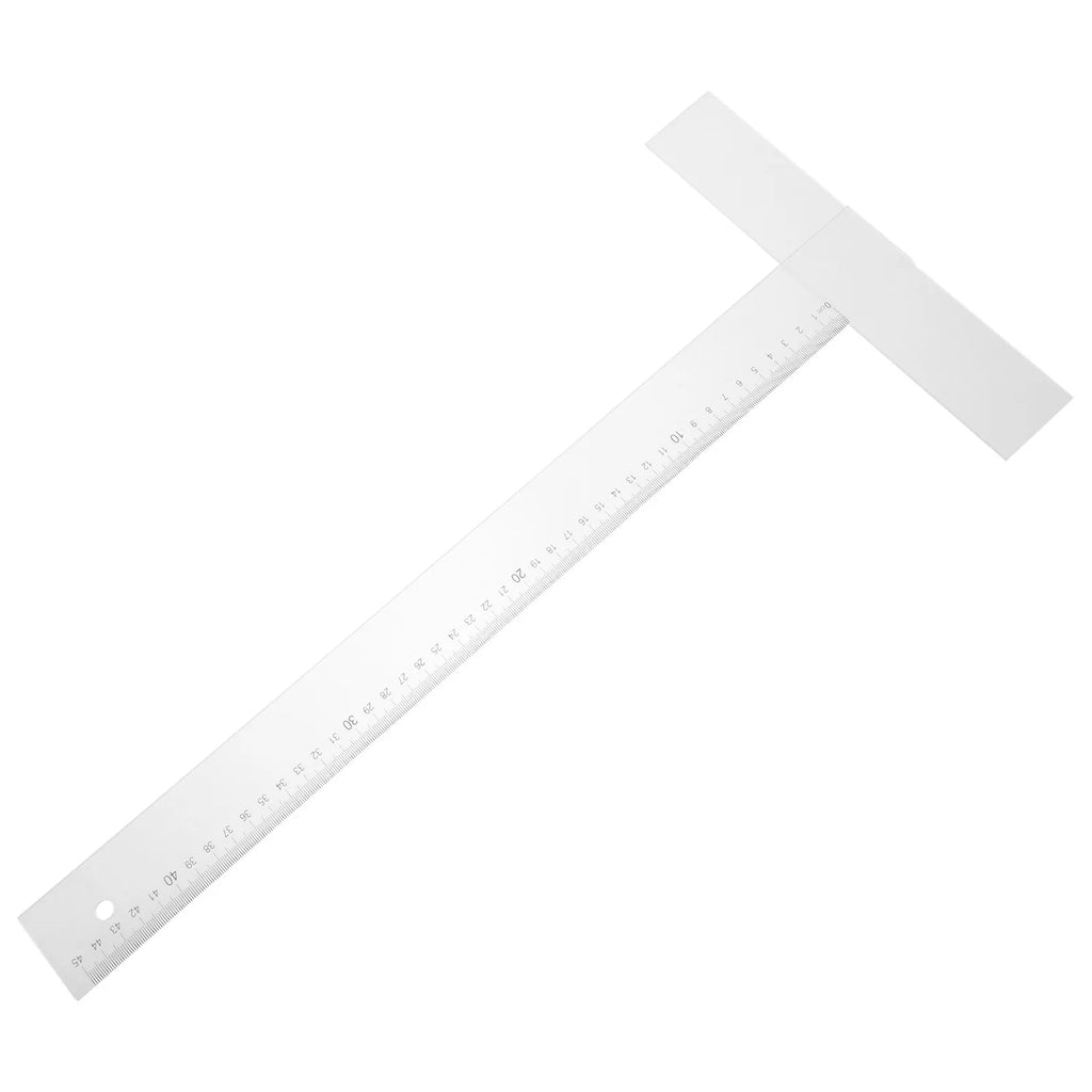 T Ruler 18 Inch Sturdy Crafting Square Lightweight Drafting Parallel Woodworking Measuring Tool Portable Precision Carpenter