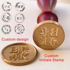 Personalized Wedding Wax Seal Stamp with 2 Initials, Custom Wedding Sealing Wax Stamp Invitation Seal Stamp. Initials Wax Seal