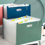 A4 Accordion Folder Clear Index Labels Expanding Document Folder File Organizer Desk Management for Office File Cabinet H3CA