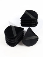 Reusable Black Triangle Velvet Powder Puff Soft Facial Blending Sponge, Multipurpose Foundation Cosmetic Sponge for Daily Makeup