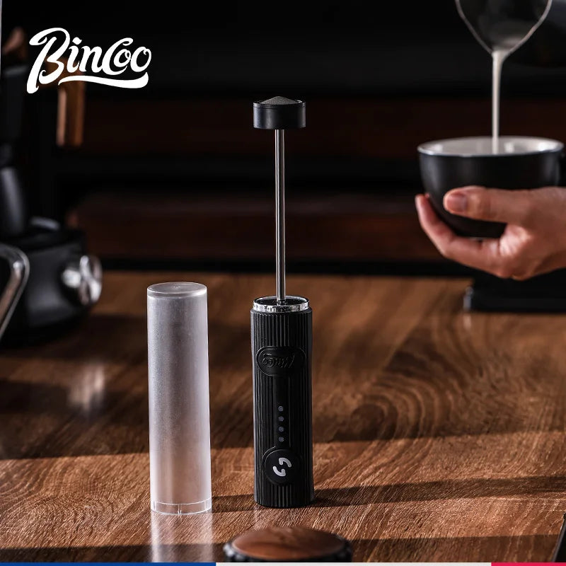 New Bincoo Coffee Frother Rechargeable Milk Foamer Handheld Espresso Tool Coffee Milk Electric Handle Blender Egg Beater