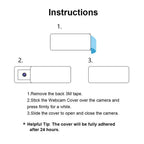 1-20pcs Universal Webcam Protective Cover Antispy Slider Camera Protector for iPad Laptop Macbook Phones Lens Privacy Stickers