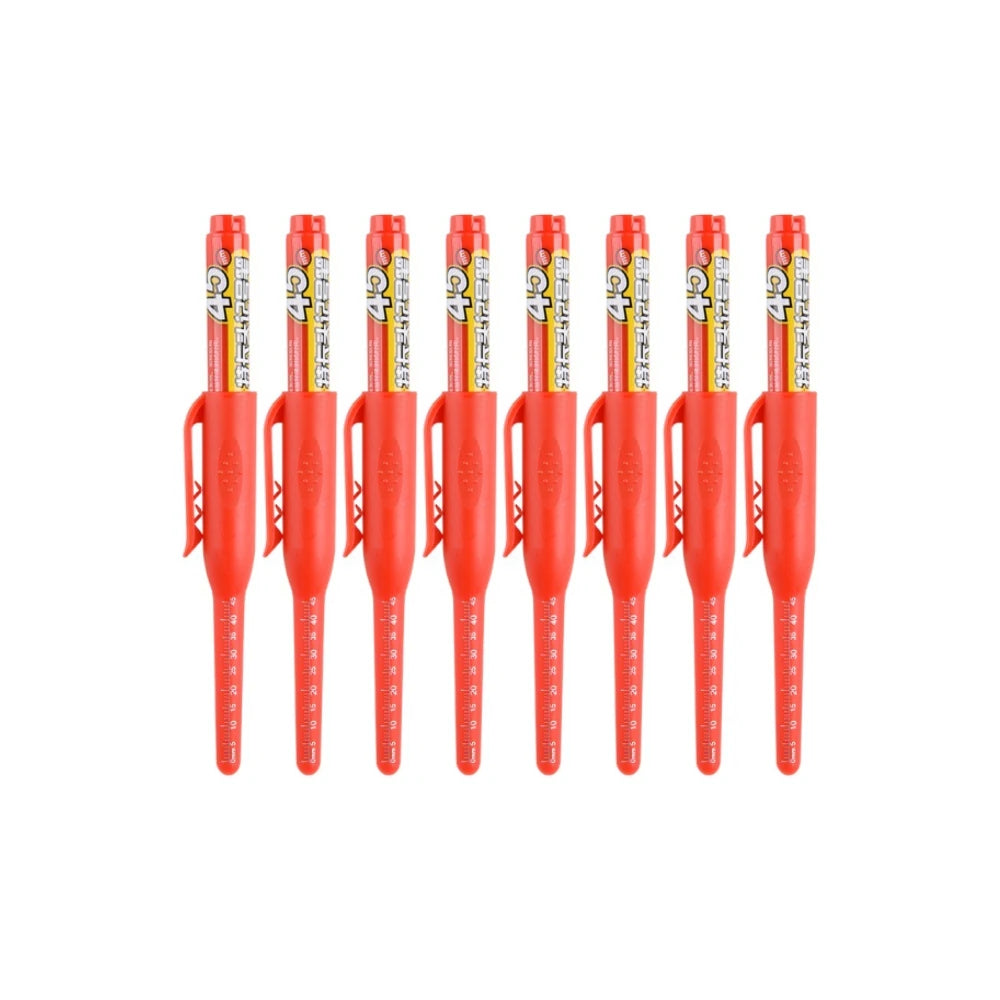 4-40Pcs White/Black/Blue/Red 45mm Deep Hole Marker Pens Long Nib Head Carpenter Pen Waterproof for Measuring Woodworking Office