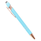 5-10 Pack 2-in-1 Stylus Pen, Retractable Ballpoint Pen w/ Stylus Tip for Touch Screen, Metal, 1.0mm Black Ink