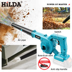 HILDA Electric Air Blower Cordless Power Tools Garden Vacuum Cleaner Dust Computer Collector Handheld for Makita Battery