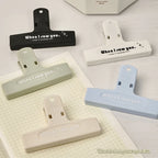 1pcs When I Saw You White Paper Clip Large Binder Clips Diary Page Marker Office School Binding Tools Bag Accessories A7871
