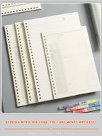 A4/B5/A5 Loose Leaf Refill Binder Notebook Blank/Line/Grid/Cornell Replacable Metal Ring Office&School Supplies Stationery