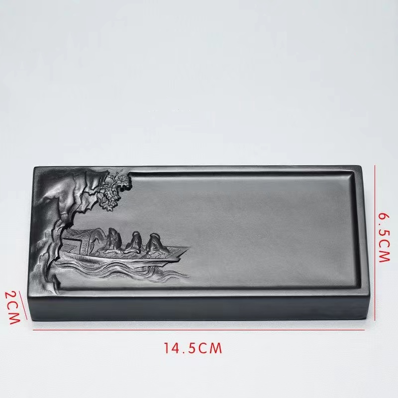6 Inch 8 inch anhui Handmade Inkstone Water Ripple Ink Stone Natural Inkstone Traditional Painting Calligraphy Special Ink Stone