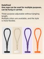 3-in-1 Switchable Mobile Phone Lanyard Adjustable Length Universal Mobile Phone Case Strap