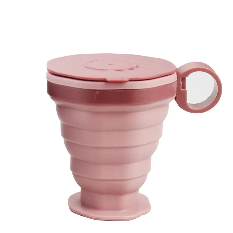 Plastic Portable Folding Cup, Reusable Silicone Coffee Cup, Portable Cup Set, Suitable for Camping and Hiking Easy To Clean