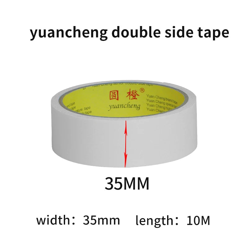 10M White Double Sided Tape Ultra-thin High-adhesive Super Strong Hand Tearable Tape 5-40mm Wide for Crafting And Packaging