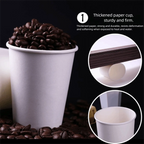 200Pcs 30/60/120/200ml Disposable Paper Cup Thickened Solid Color Paper Coffee Cup Multisize Food Grade Tasting Cup