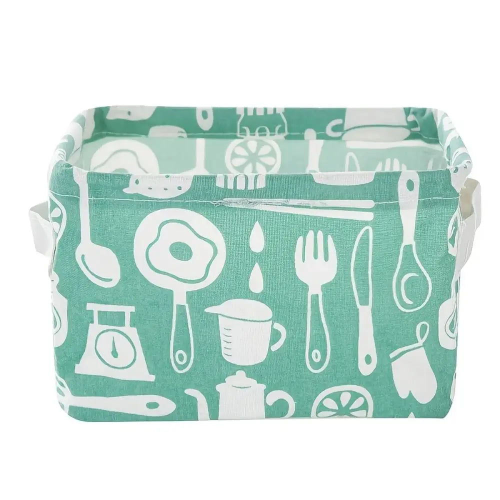 1pc Cotton Linen Fabric Waterproof Desktop Sundries Basket Storage Box Cosmetic Toy Organizer Underwear Socks Clothes Storagebag