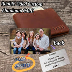Customized Photo Wallet Card Text VIP Metal Card Personalized Aluminum Sheet Thin Design Picture Business Waterproof Card Gift