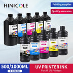 HINICOLE 500ml LED UV Ink 1000ml For Epson L800 L805 L1800 R280 R290 R330 1390 1400 1410 For DX5 DX6 DX7 Universal UV Printer