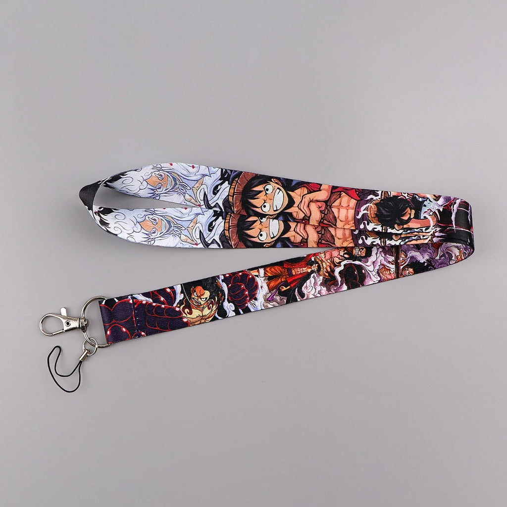 Zoro Lanyard Anime Pirate Card Holder Neck Strap for Key ID Card Phone Straps Badge Holder Keyrings Cosplay Accessories Gifts