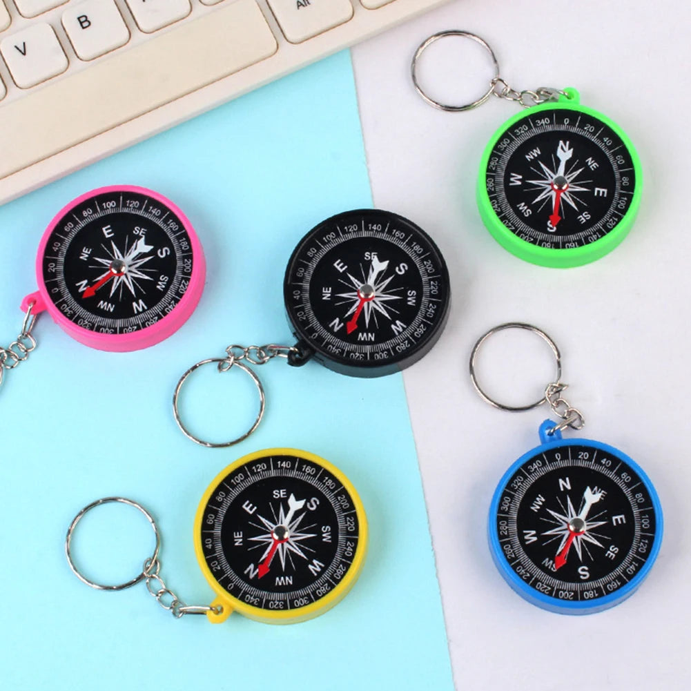 Outdoor Compasses Keychain,Children Mini Compasses Keychain Portable Easy Hanging Key Chains Accessories For School,Outdoors