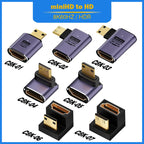 NNBILI HDMI2.1 48Gbps 8K@60Hz 4K@120Hz Ultra High-Speed Adapter Mini/Micro HDMI to HDMI Converter for PS5 X/S PC HDTV Projector
