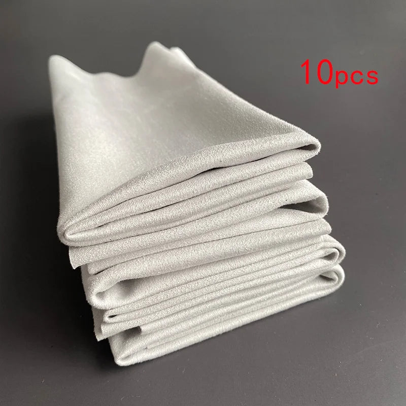 2/5/10pcs 35*35cm Big Size Eyeglasses Chamois Glasses Cleaner Microfiber Eyeglasses Cleaning Cloth For Camera Lens Phone Screen