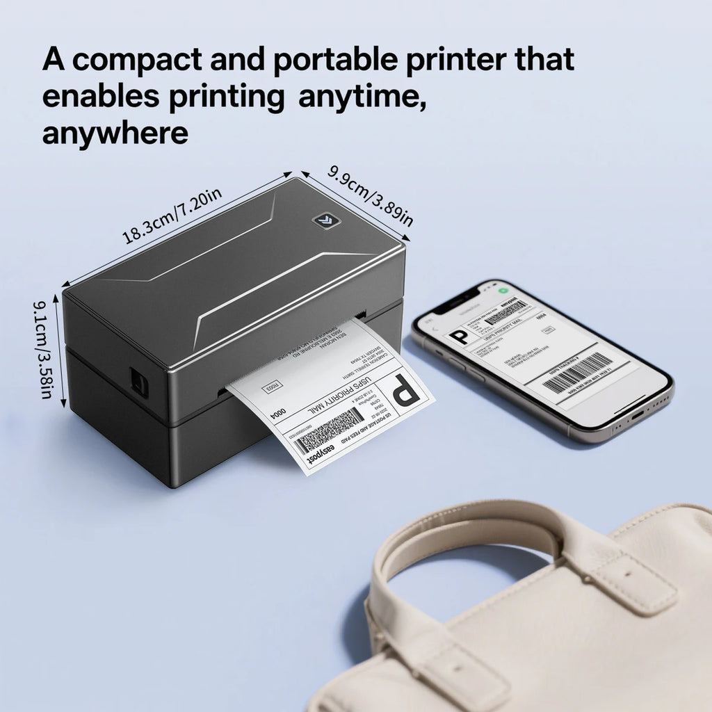 Marklife Thermal Printer Black Bluetooth Inkless HD Printer Maker Compatible Mac,iOS,Windows For School Office Small Business