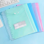 New PP A4 File Folder 3 Hole Dustproof Data Folder Waterproof Large Capacity Document Display Book Office