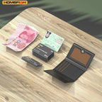 Fashion Leather Men Card Wallets Large Capacity Solid Color Male Purse Multi-card Multifunctional Photo Holder Women